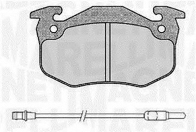 MAGNETI MARELLI 363916060378 -  Комплект тормозных колодок, дисковый тормоз